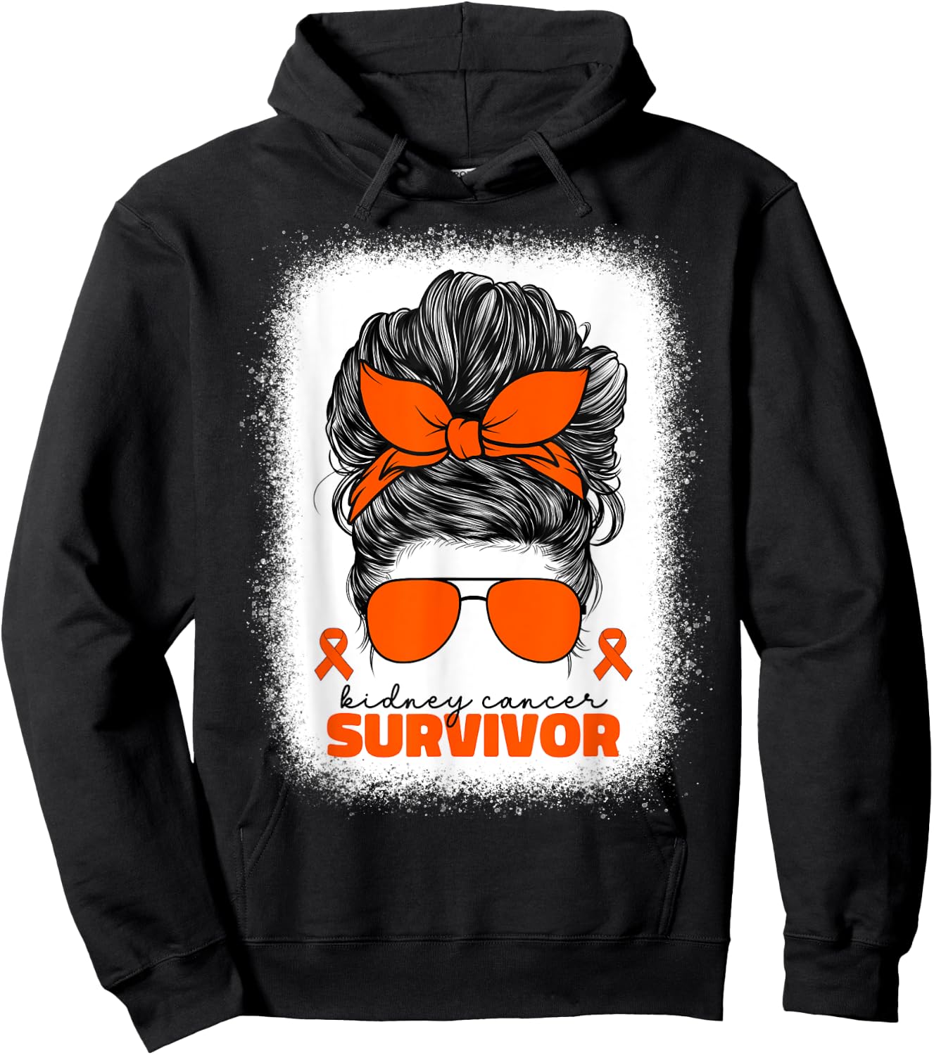 Kidney Cancer Survivor Orange Ribbon Kidney Cancer Hoodie - Hoodie | Black