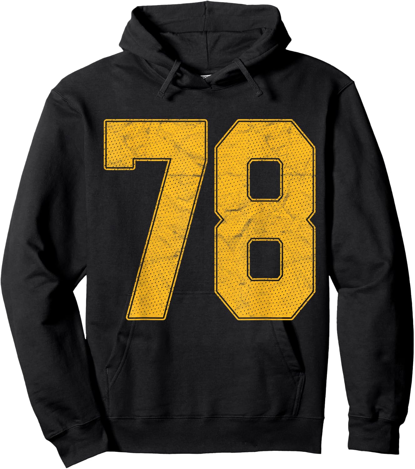 Number 78 Numbered Uniform Sports Team Jersey 78th Birthday Hoodie - Hoodie | Black