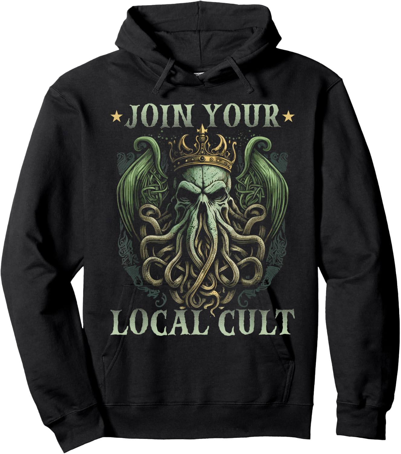 Join Your Local Cthulhu Cult, Cosmic Horror Cthulhu Hoodie - Hoodie | Black
