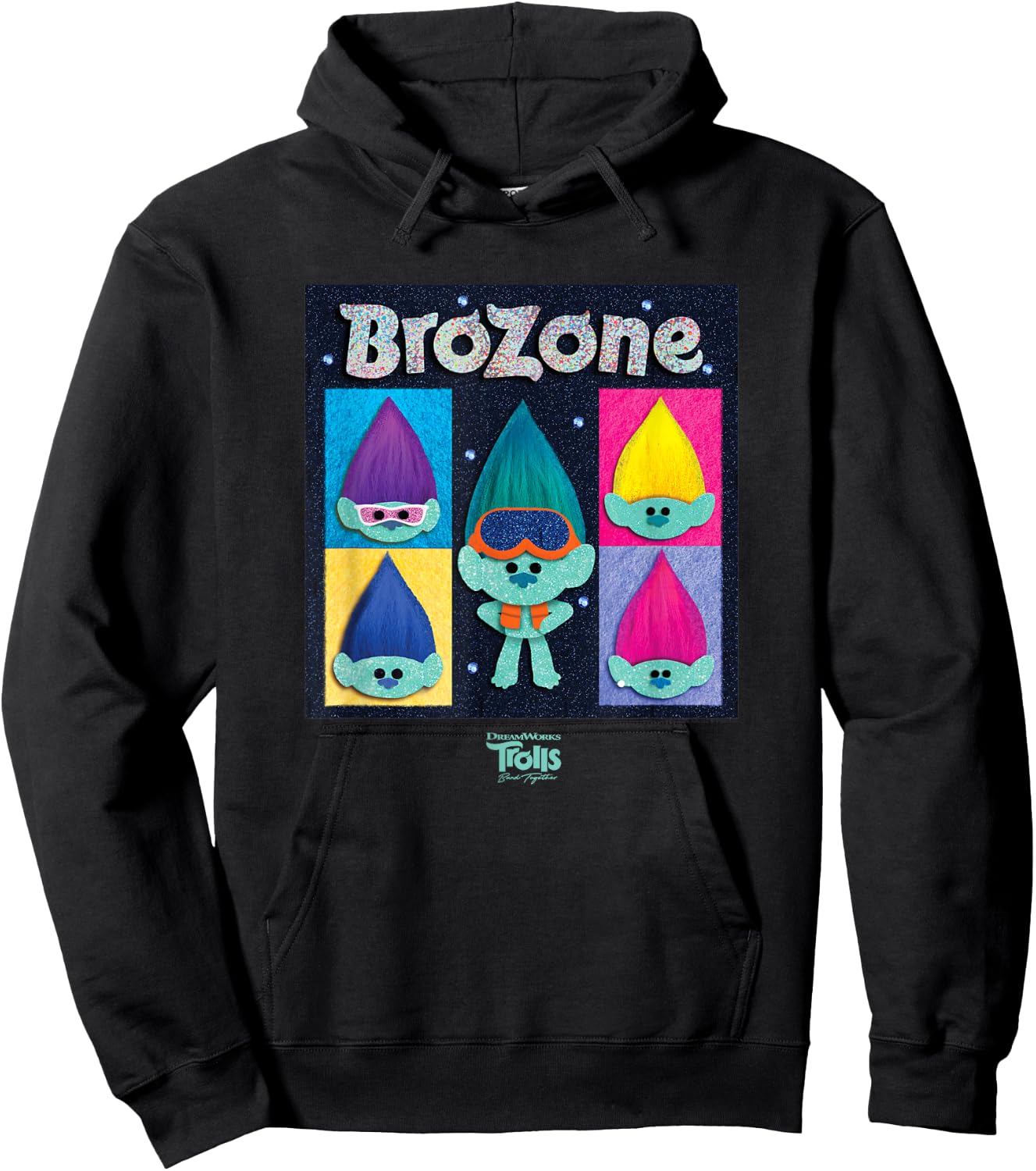 DreamWorks Trolls Band Together BroZone Hoodie - Hoodie | Black