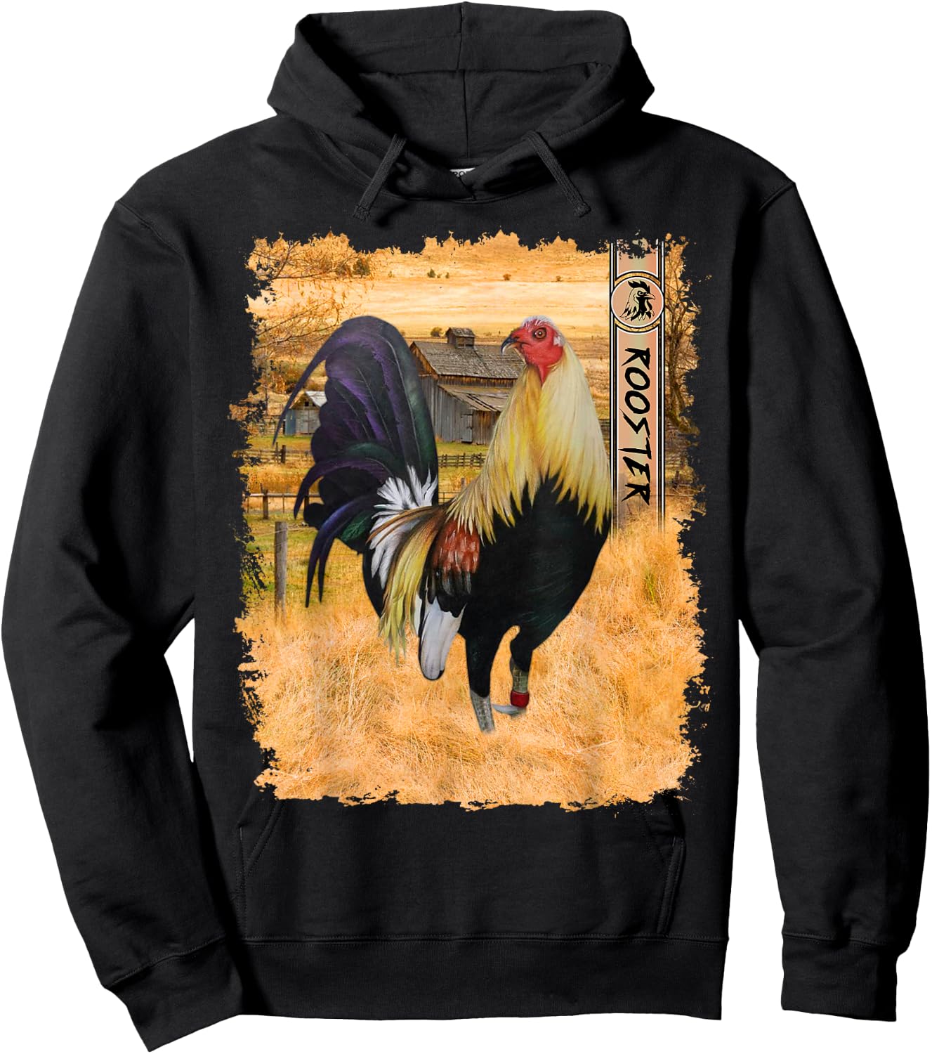 Vintage Rooster Cockfighting Soy Gallero Hoodie - Hoodie | Black