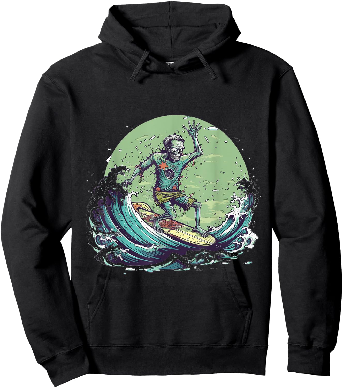 Zombie Surfing Halloween Costume Surf Surfer Men Women Hoodie - Hoodie | Black