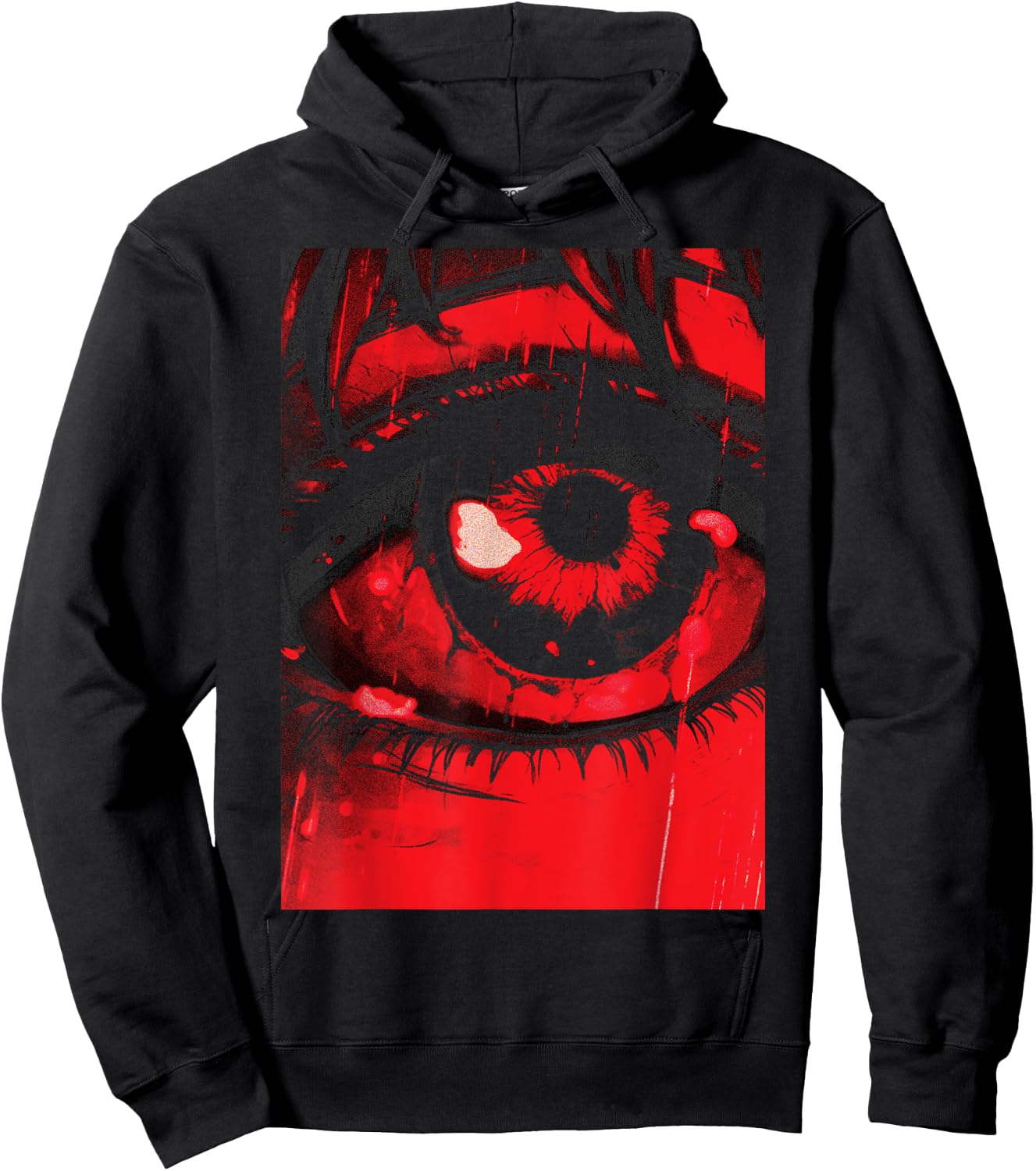 Dark Grunge Eyeball Horror Goth Occult Aesthetic Girl Eye Hoodie - Hoodie | Black