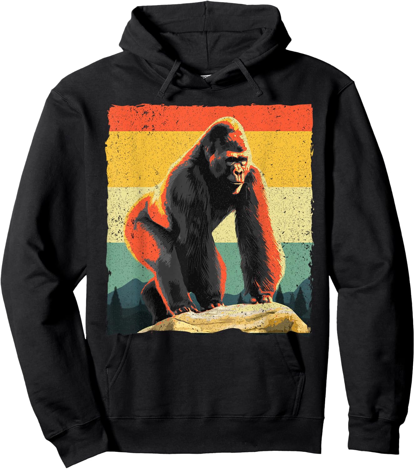 Cool Gorilla Design Women Primate Gorilla Animal Hoodie - Hoodie | Black