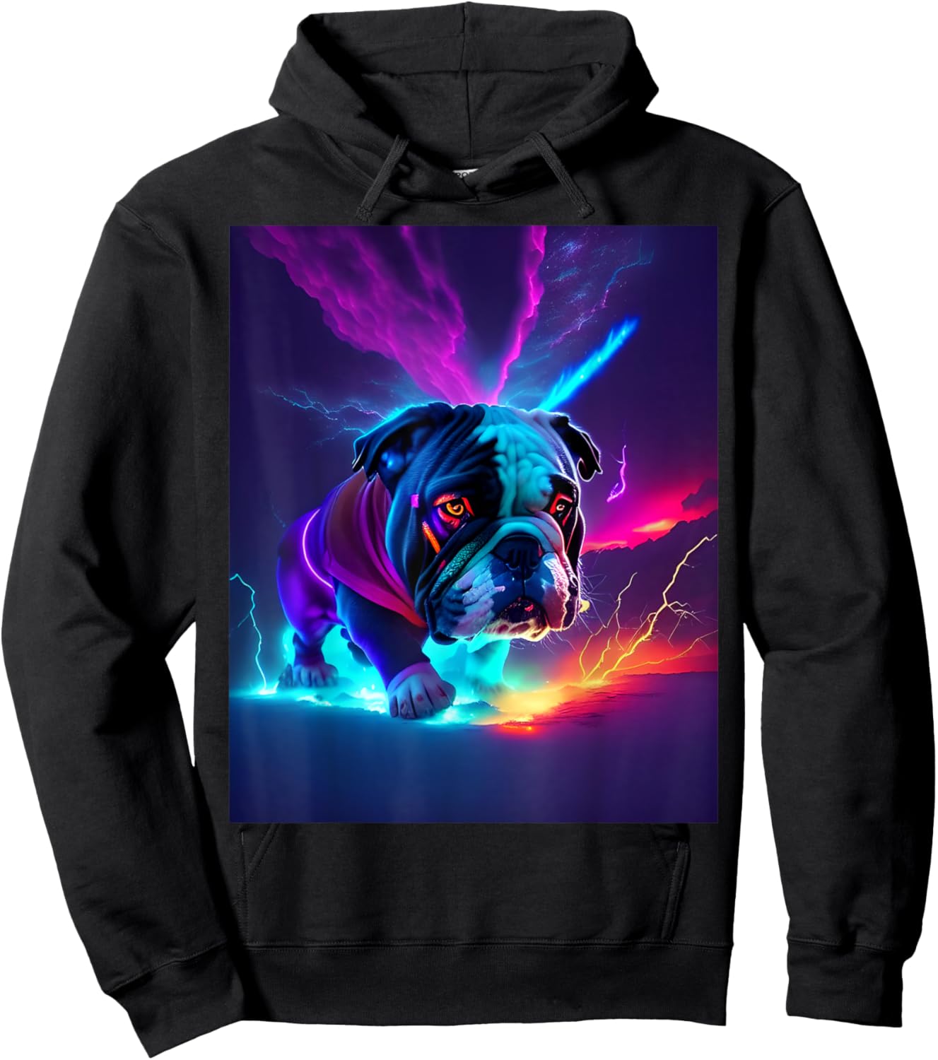 Neon Bulldog Women Hoodie - Hoodie | Black