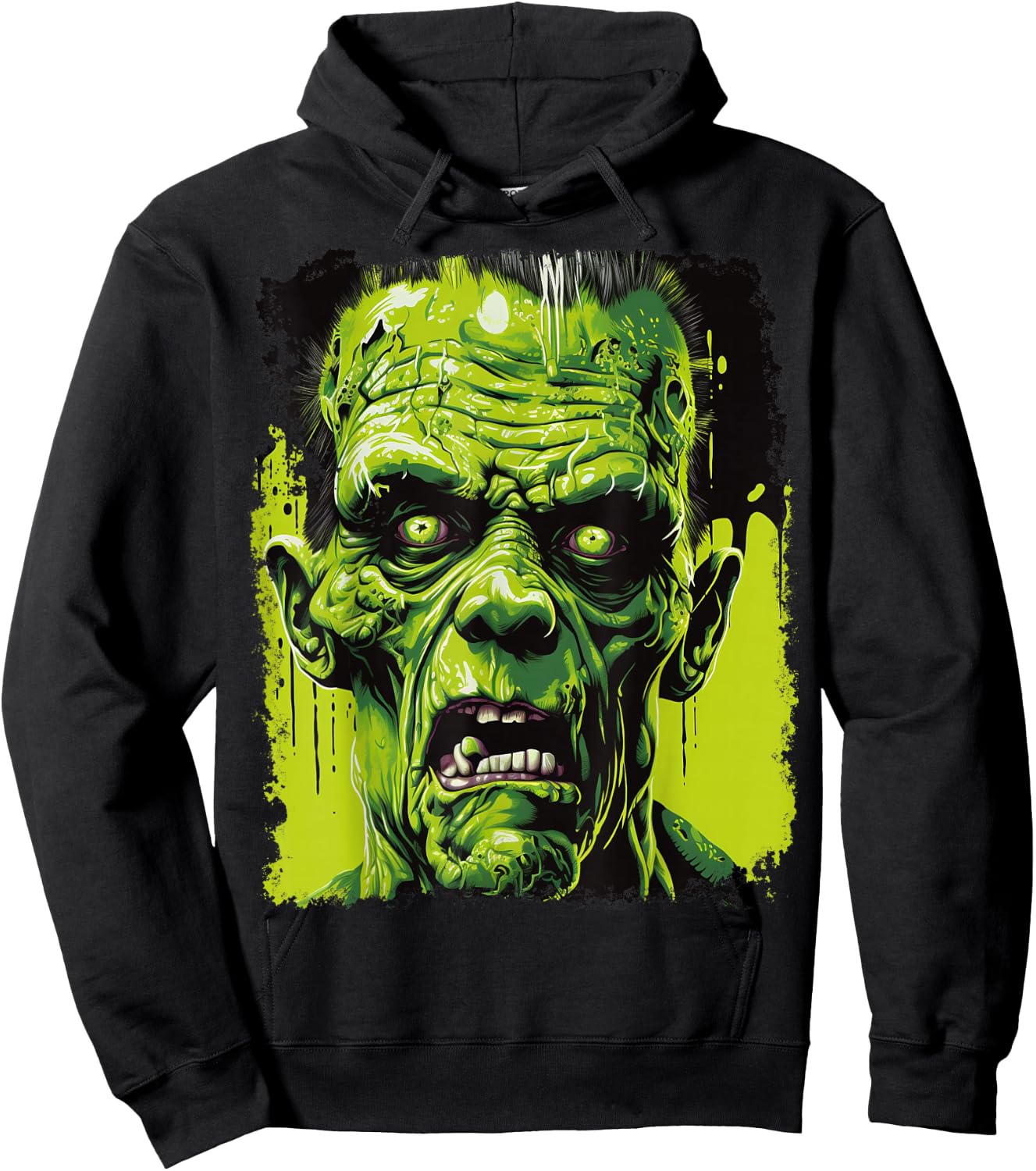 Green Zombie Halloween Hoodie - Hoodie | Black