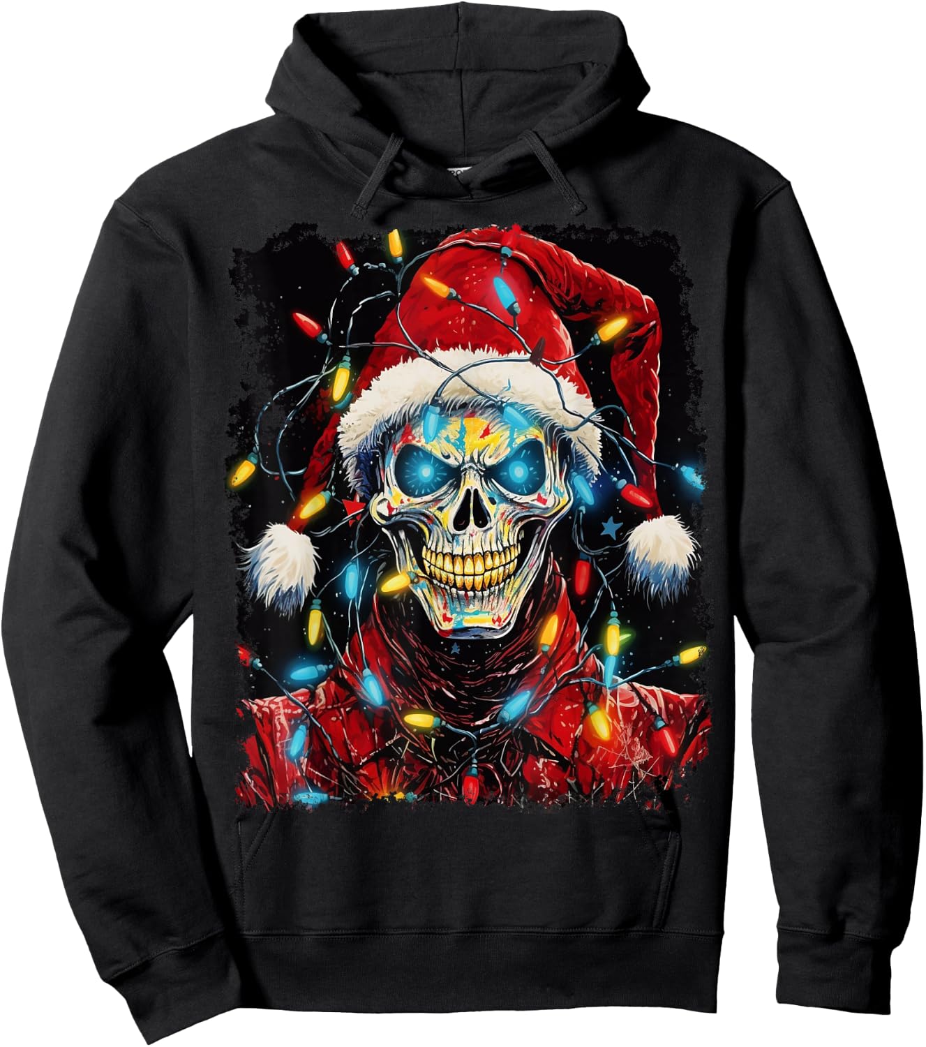 Pop Art Halloween Design Strawman Scarecrow Christmas Horror Hoodie - Hoodie | Black