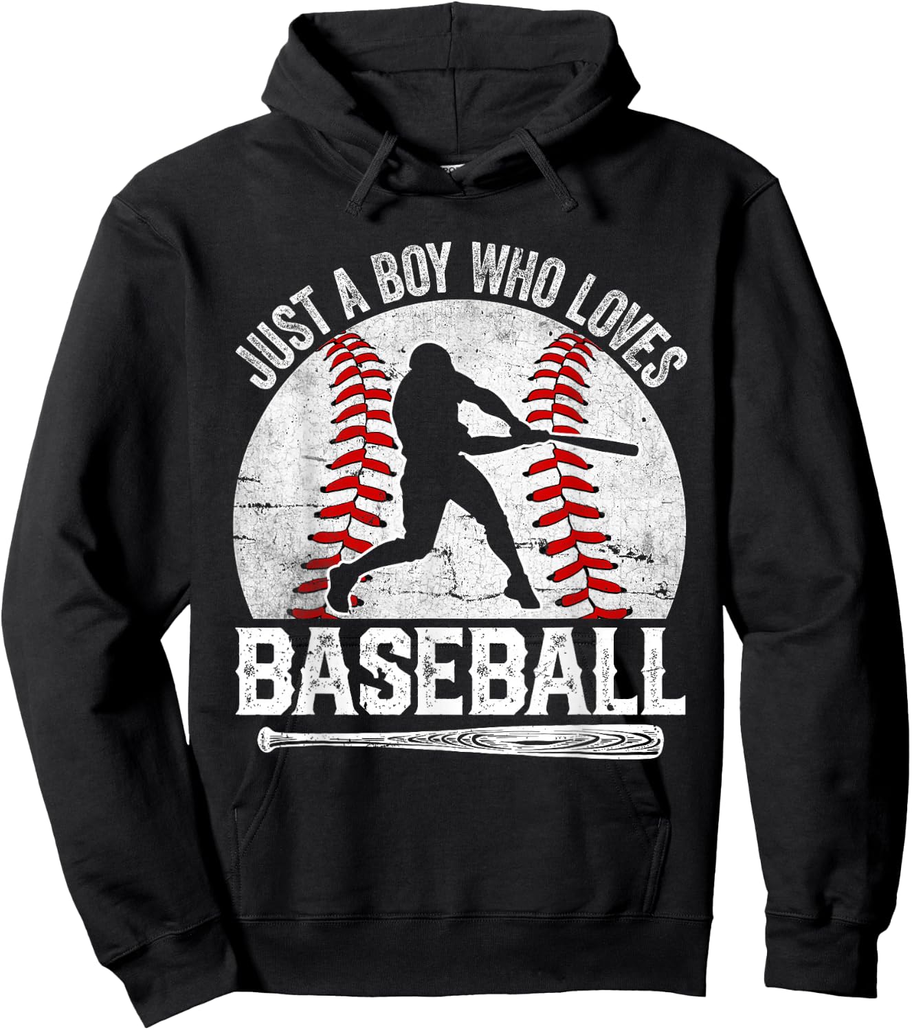 Just A Boy Who Loves Baseball Apparel Boys Hoodie - Hoodie | Black