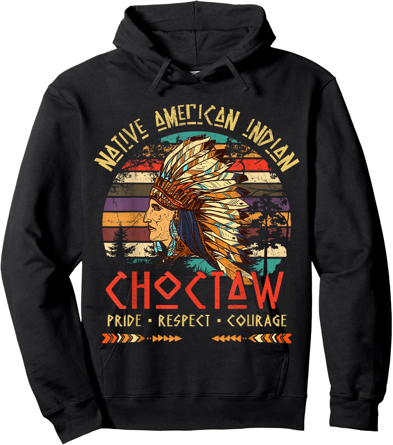 Choctaw Native American Indian Pride Indigenous Tribe Hoodie - Hoodie | Black