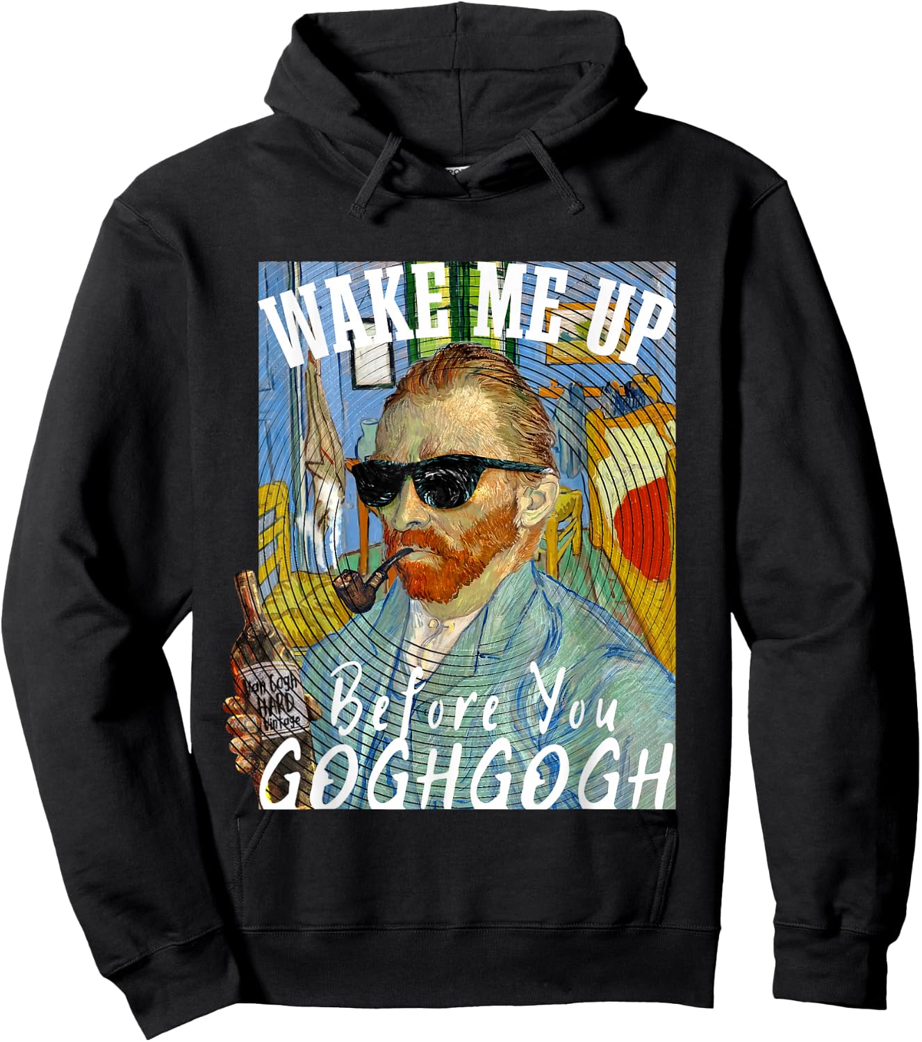 Wake Me Up Before You Gogh Gogh Funny Van Gogh Art Pun Hoodie - Hoodie | Black