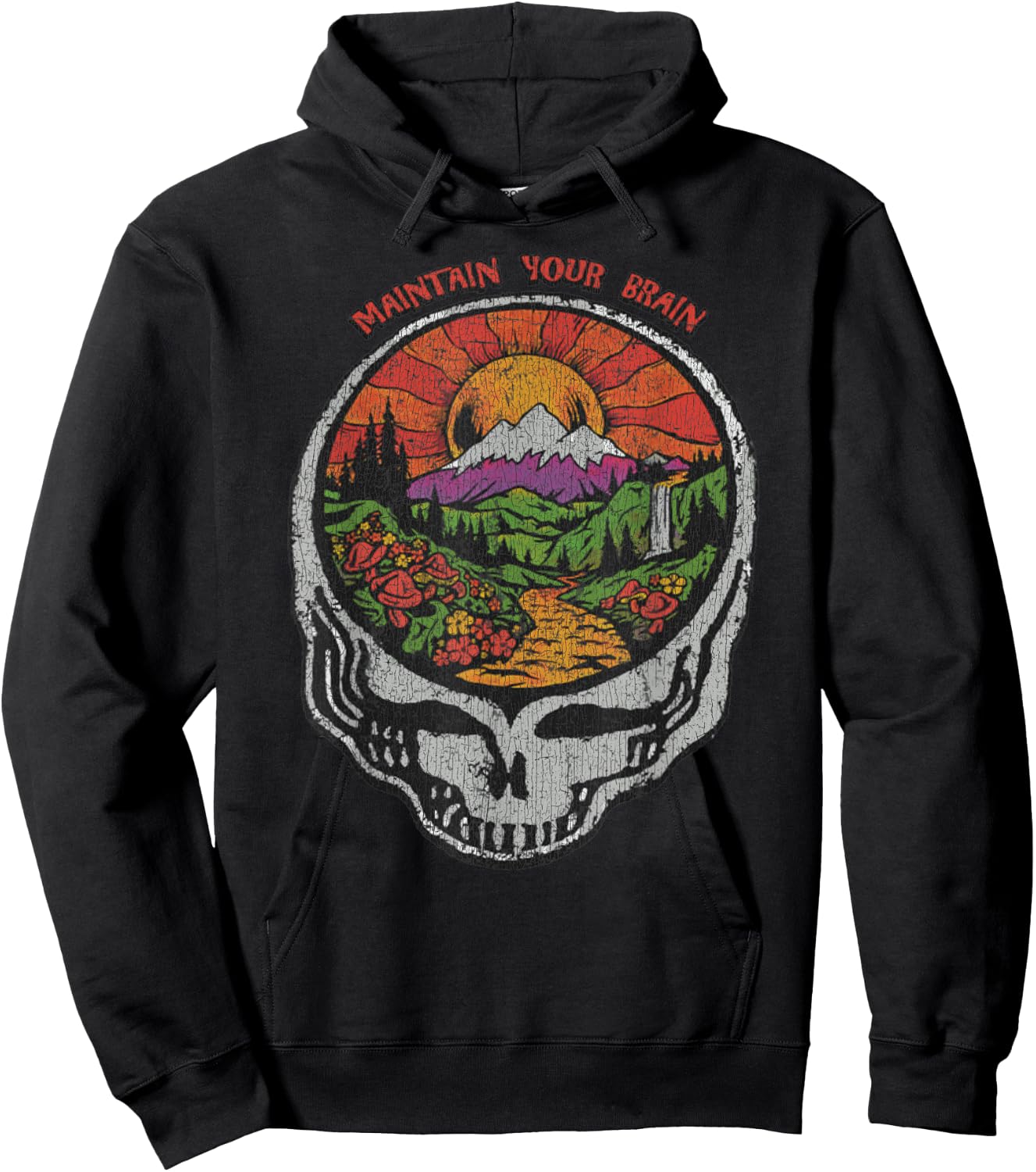 Vintage Feed Your Head 1986 Skull Earth Summer Of Love Men Women Hoodie - Hoodie | Black
