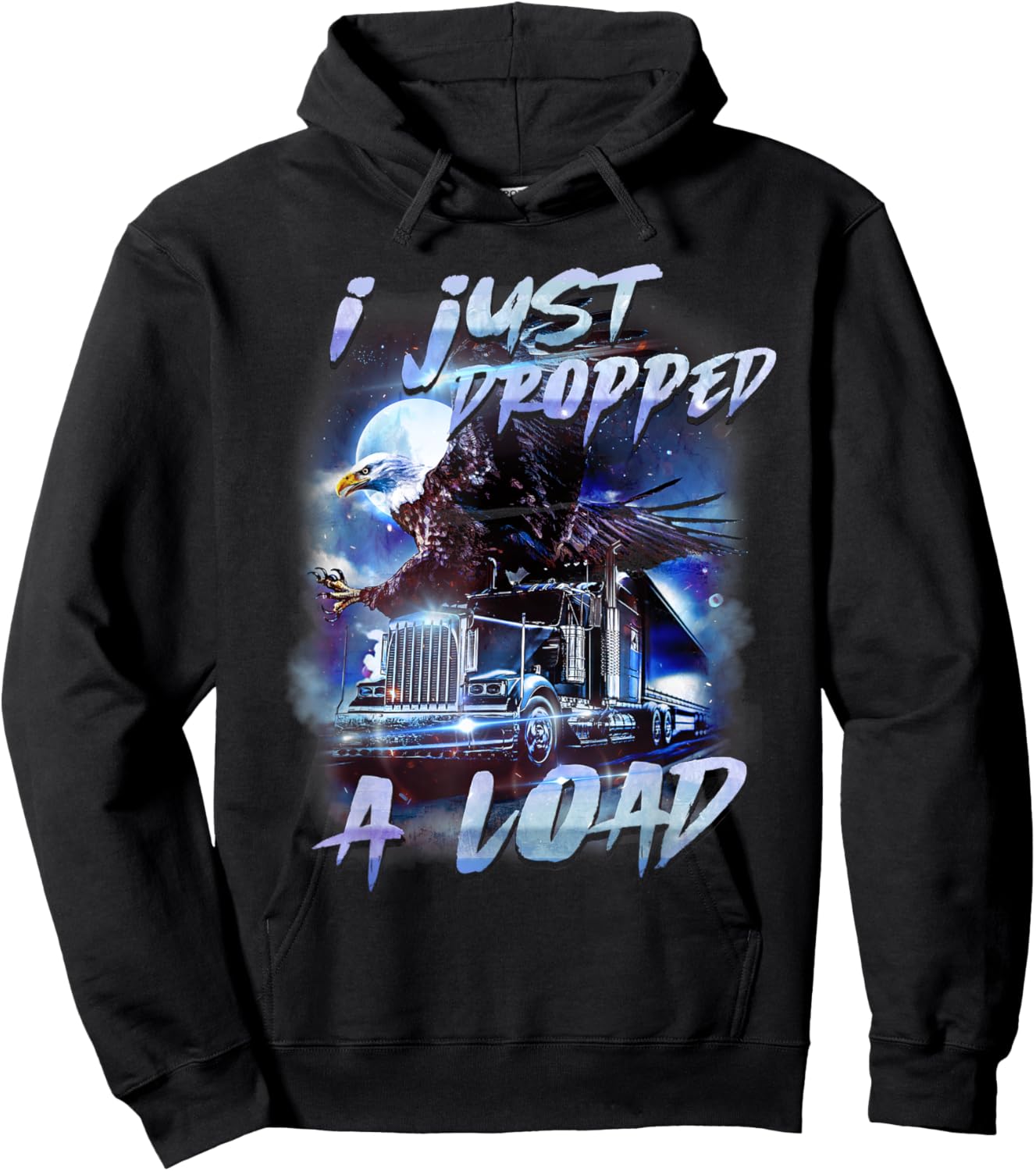 Funny Trucker Gifts Men Husband Semi Trailer Truck Driver Hoodie - Hoodie | Black