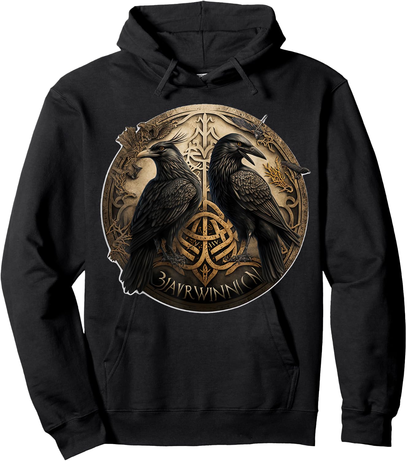 Scandinavian Odin Ravens Hoodie - Hoodie | Black