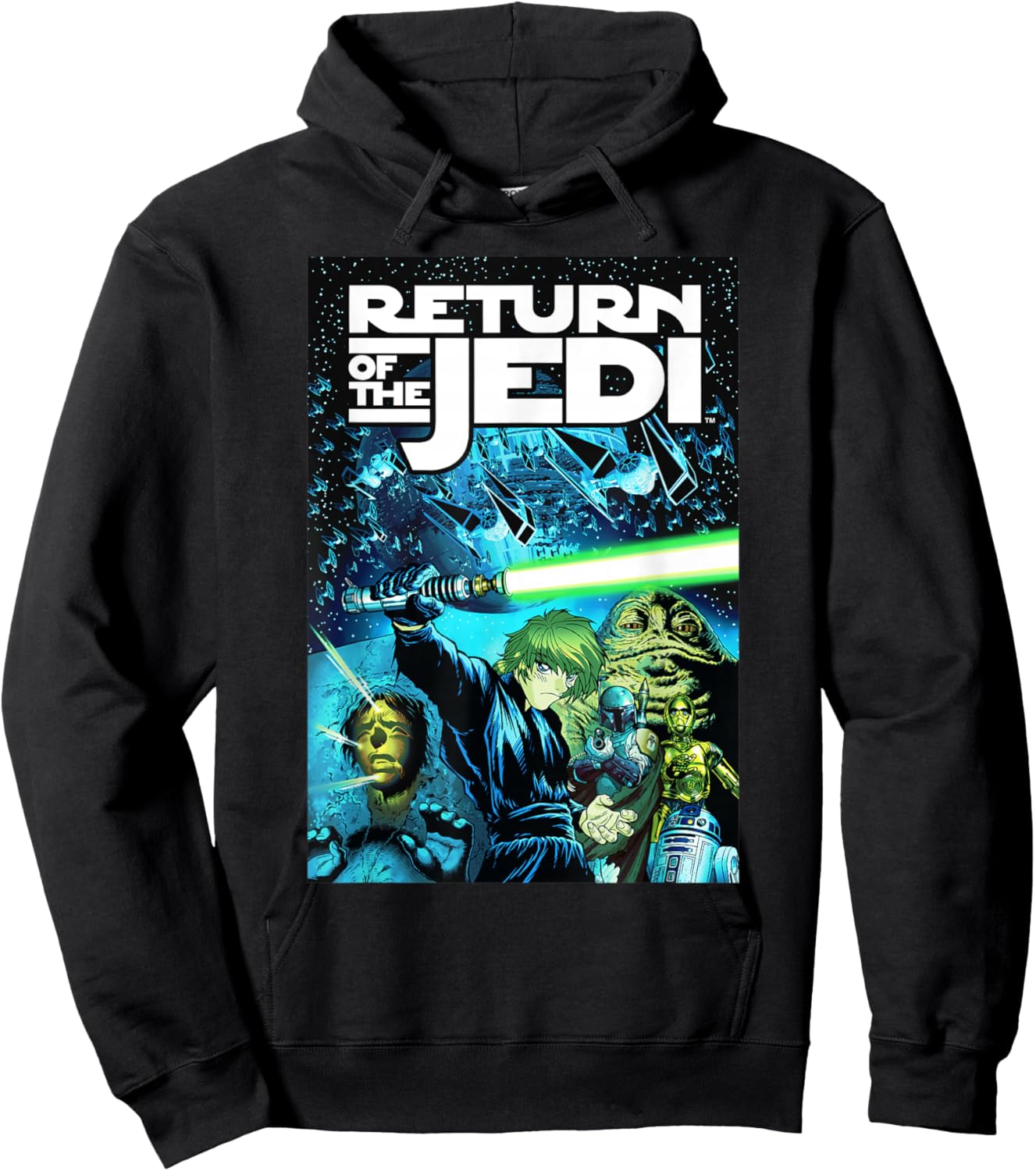 Star Wars Manga Style Return of the Jedi Poster Hoodie - Hoodie | Black