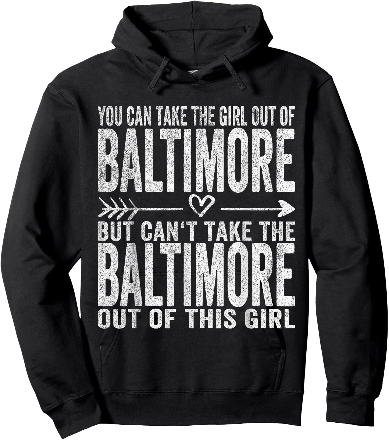 Girl Out Of Baltimore Maryland Hometown Home Baltimore Hoodie - Hoodie | Black