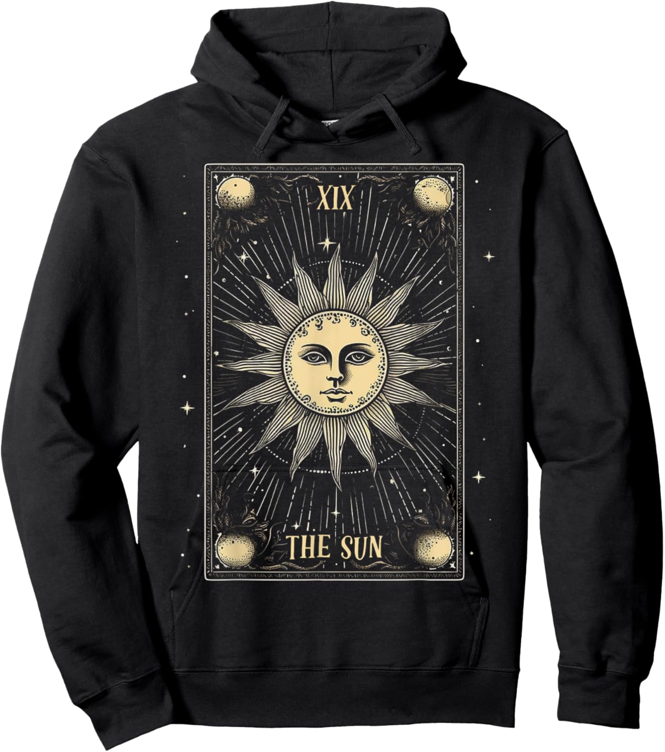 Sun Tarot Card Radiates Optimism, Positivity And Joy Hoodie - Hoodie | Black