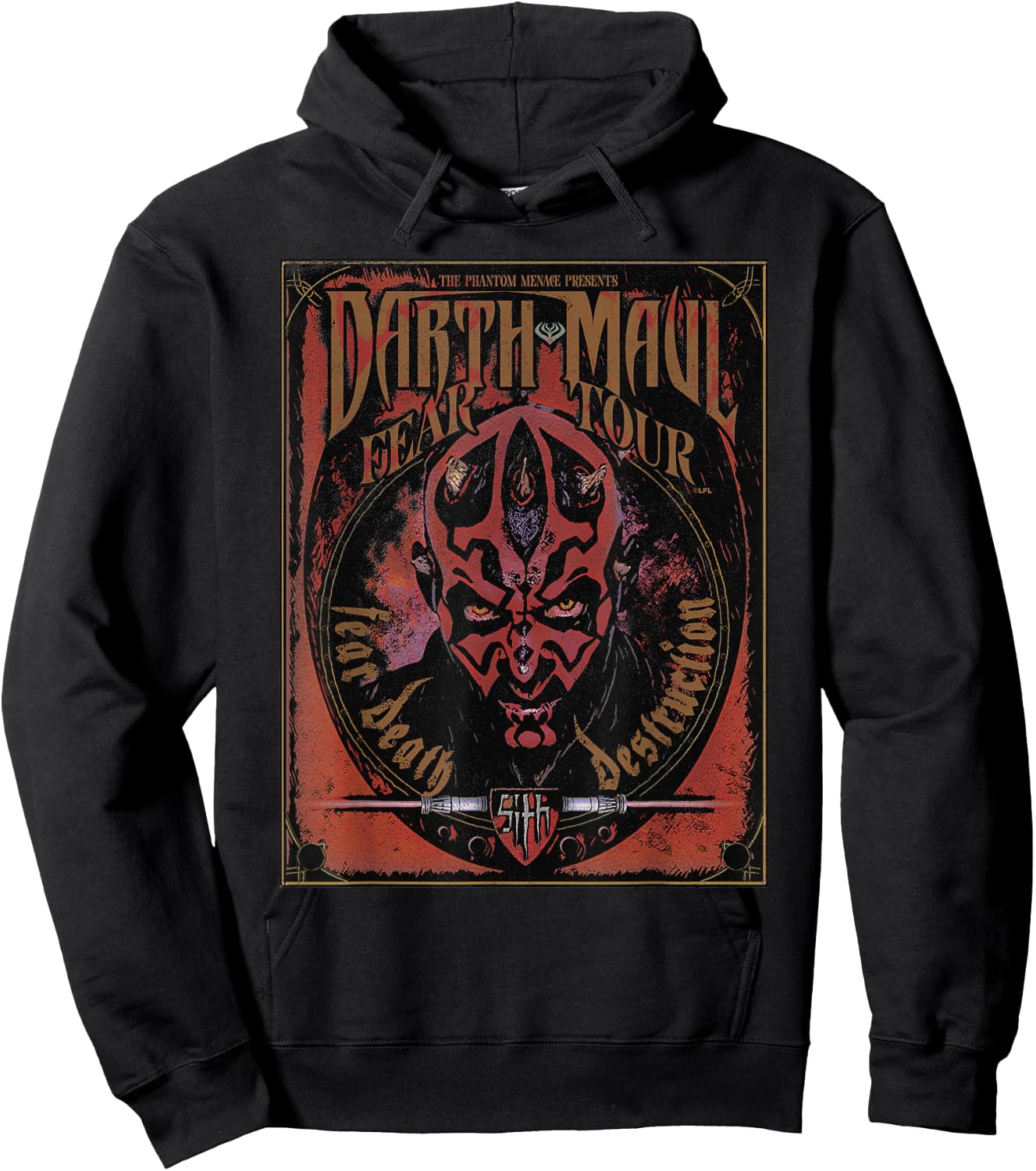 Star Wars Darth Maul Fear Tour Band Hoodie - Hoodie | Black