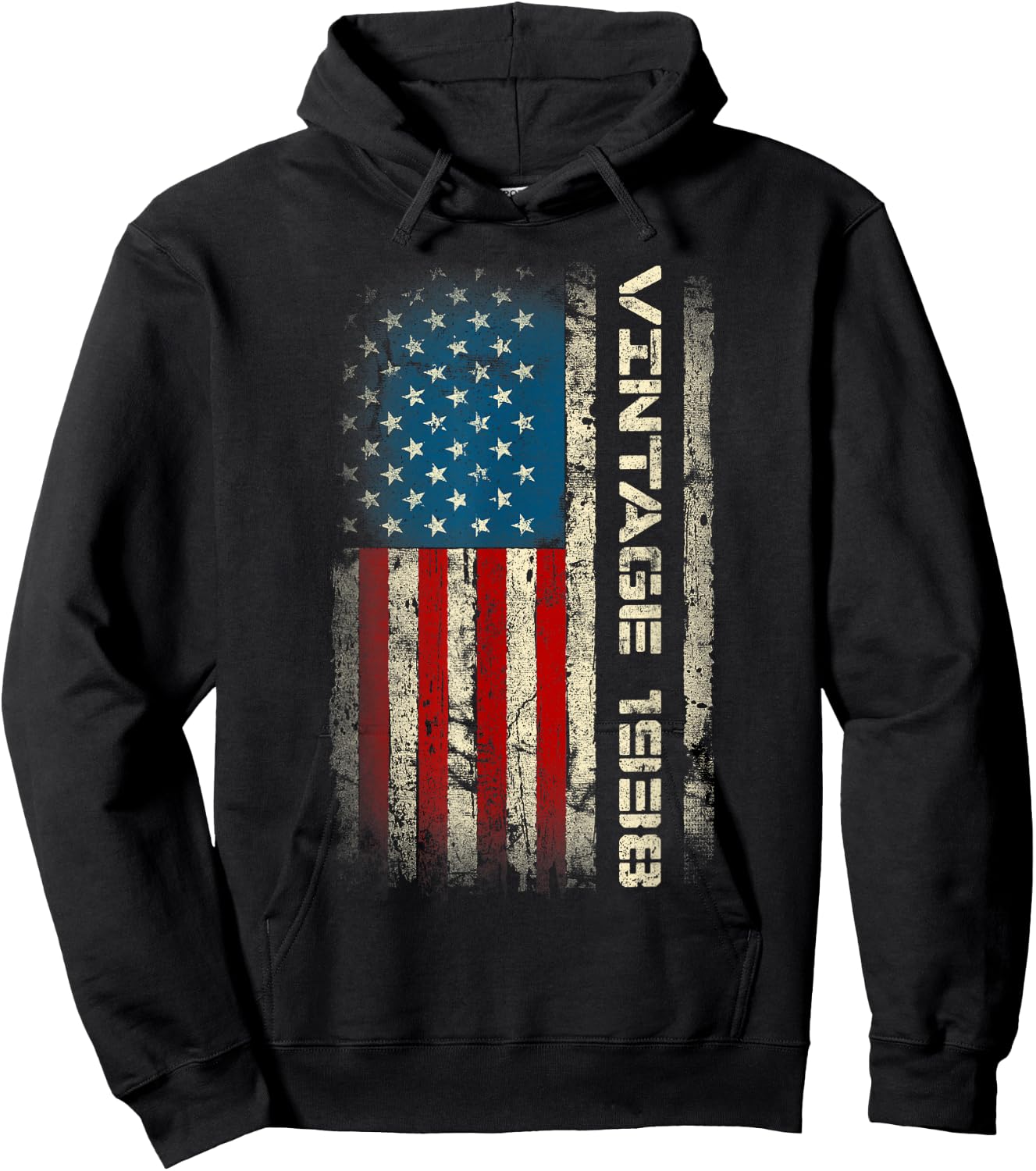 Retro 1938 85th Birthday 85 Years Old US Flag Hoodie - Hoodie | Black