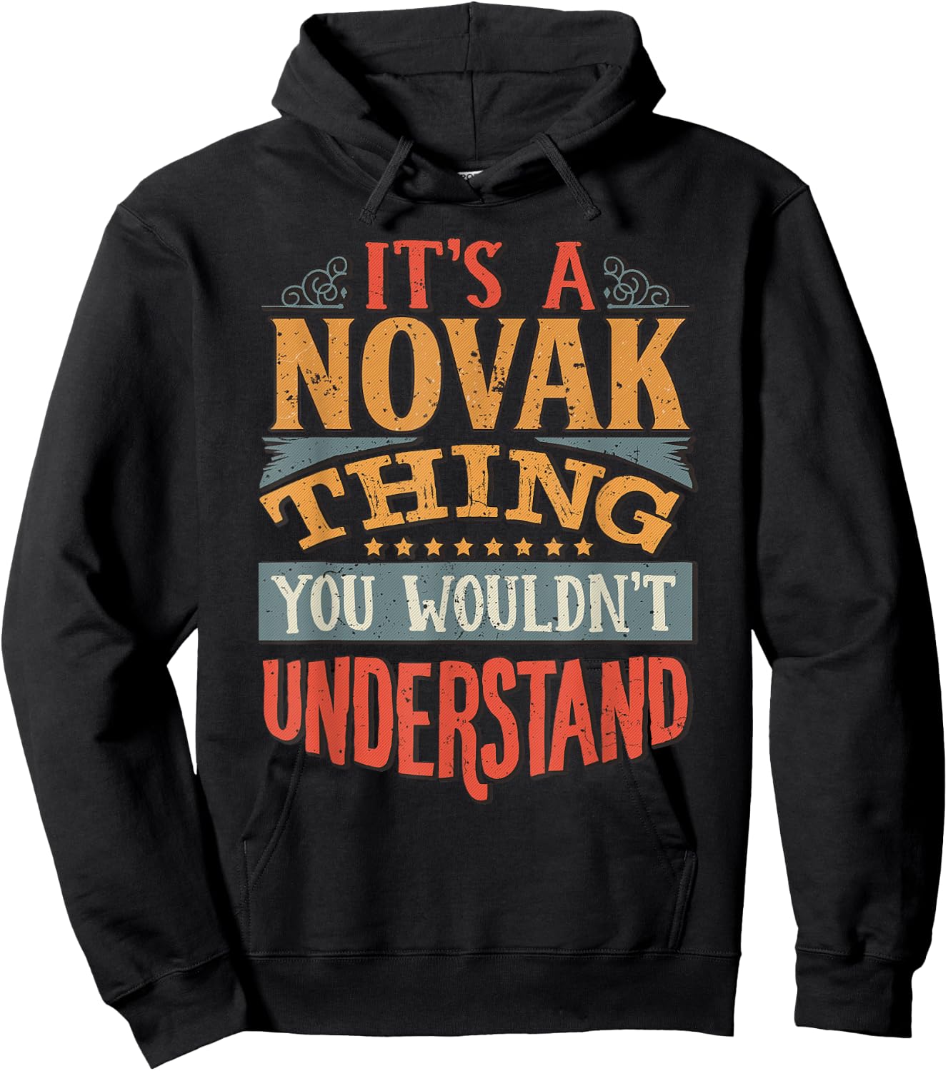 Novak Name Hoodie - Hoodie | Black