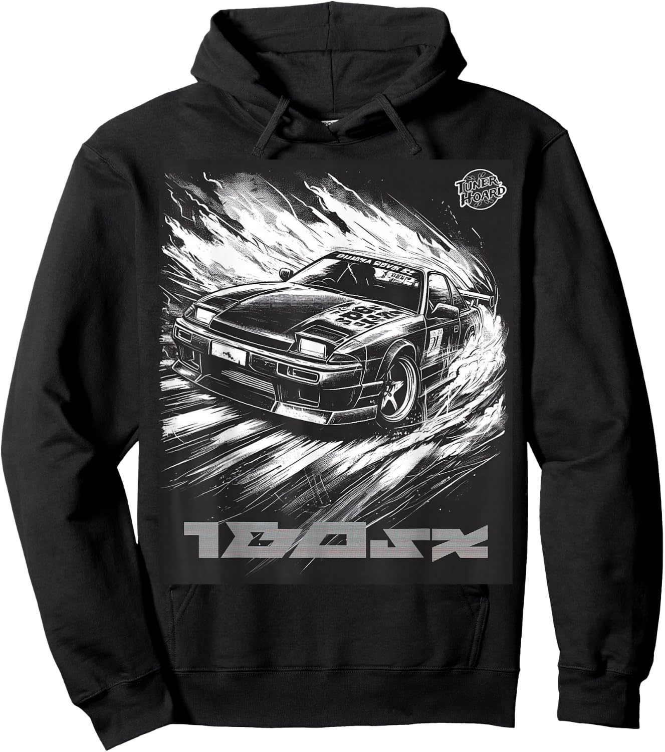 JDM 180sx Cool Drift Car 240sx Manga S13 Silvia Coupe Type X Hoodie - Hoodie | Black