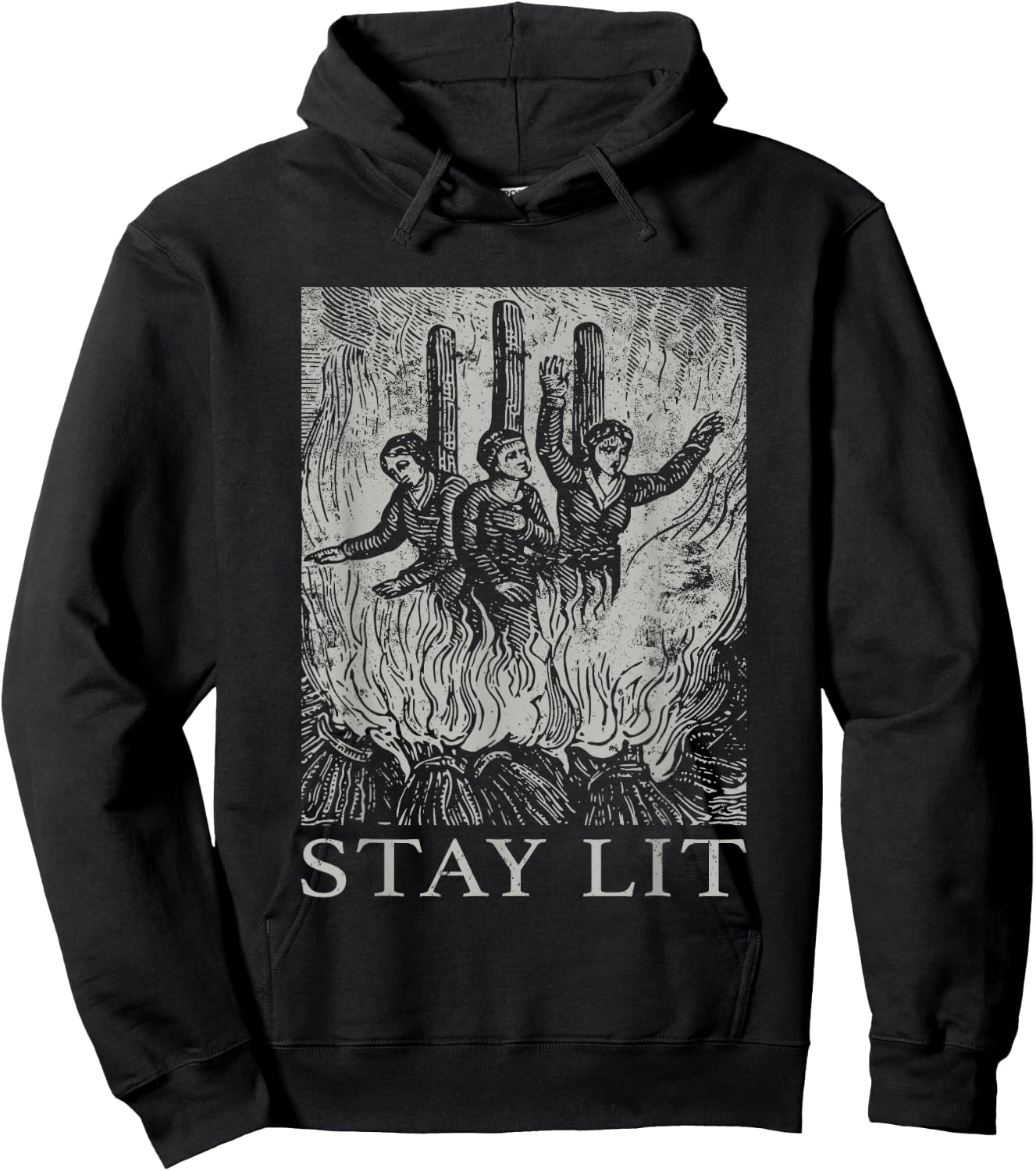 Occult Stay Lit Satan Devil Hell Unholy Antichrist Witch Hoodie - Hoodie | Black