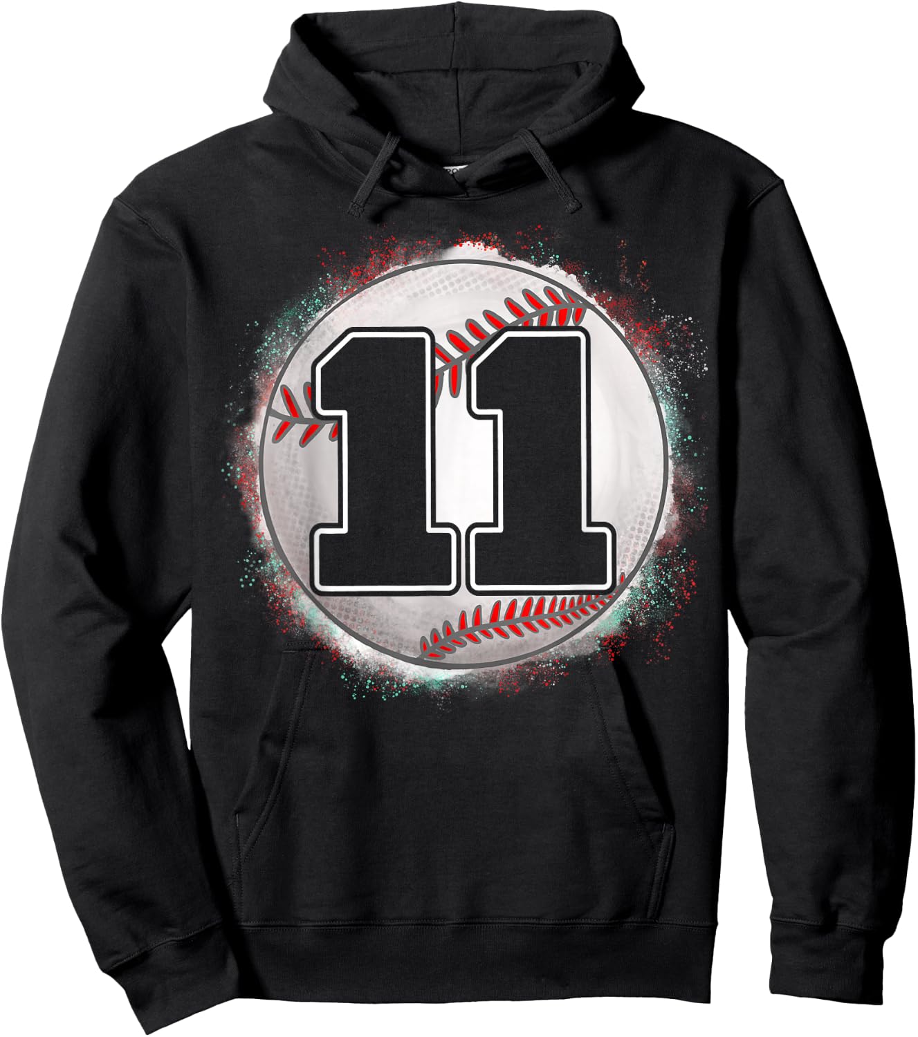 Birthday Boy 11 Baseball 11th Birthday Baseball Player Hoodie - Hoodie | Black