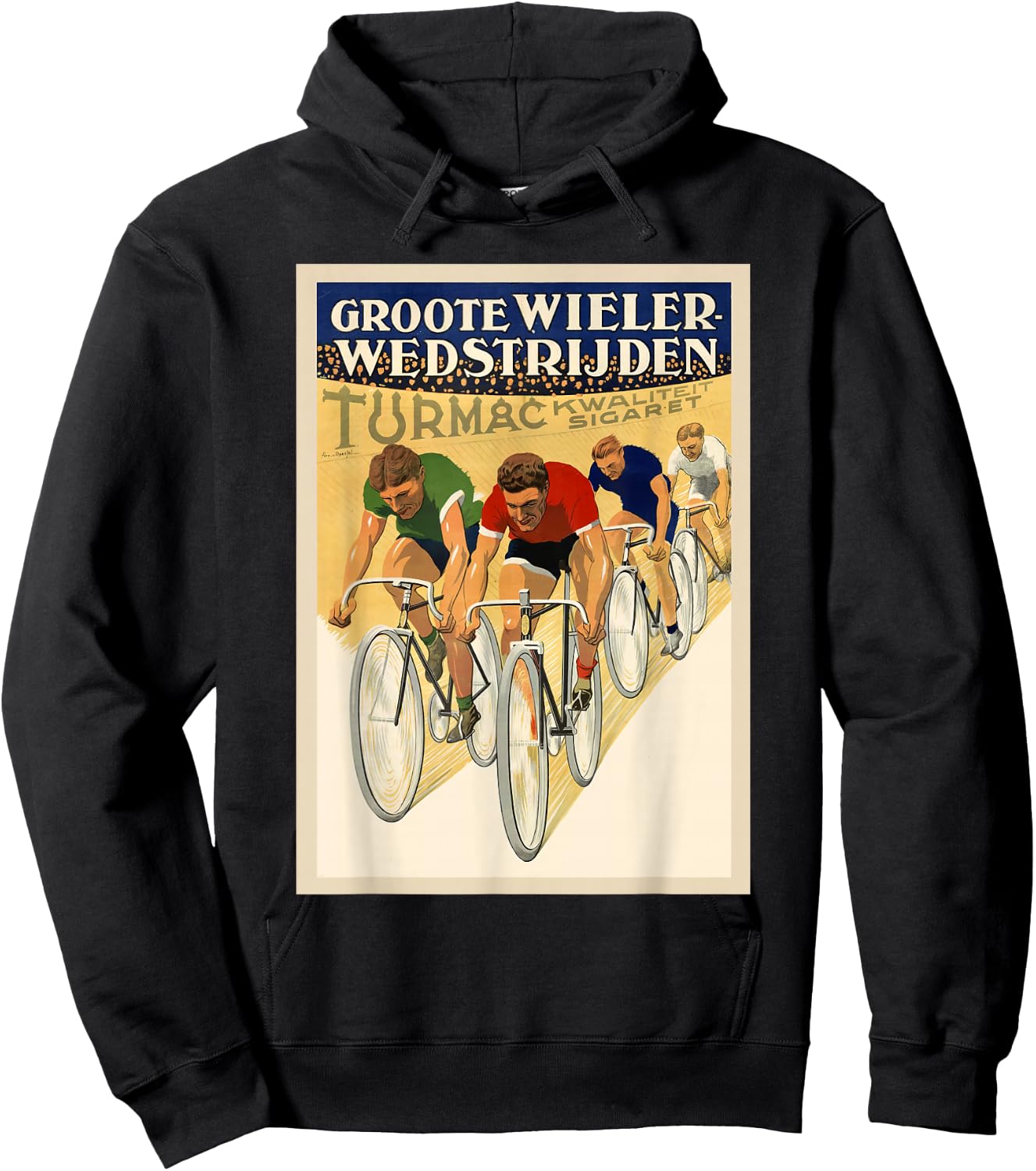 Bicycle Cycling Race Retro Vintage Racing Sports Hoodie - Hoodie | Black