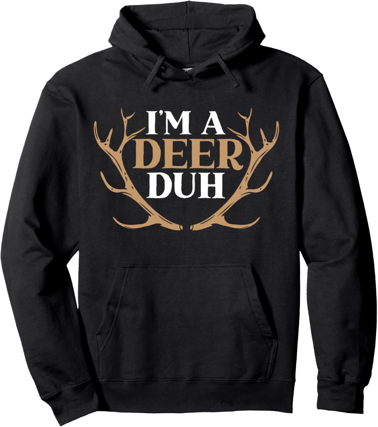 I'm a Deer Duh Halloween Easy Lazy Costume Hoodie - Hoodie | Black
