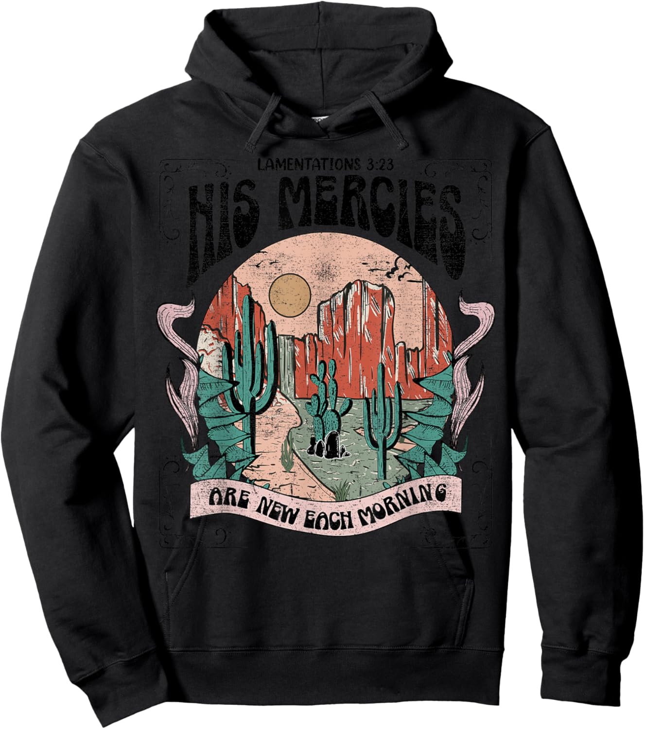 His mercy are new every morning Christian design Hoodie - Hoodie | Black
