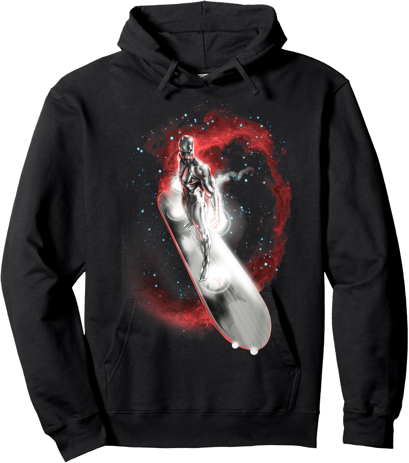 Marvel Fantastic Four Silver Surfer Epic Galaxy Portrait Hoodie - Hoodie | Black