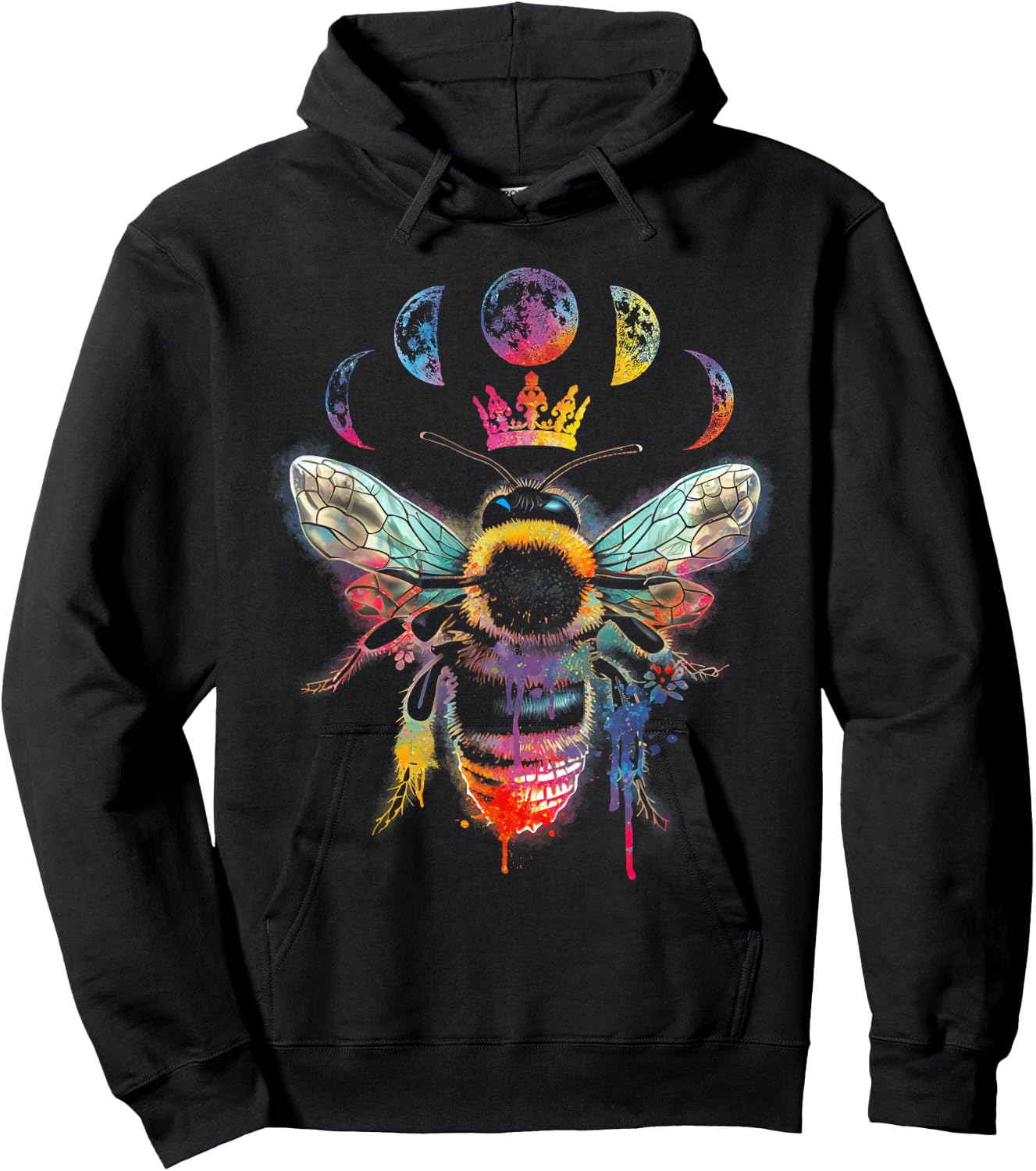 Beekeeping Animal Queen-Bee Nature Insect Bee Tie Dye Hoodie - Hoodie | Black