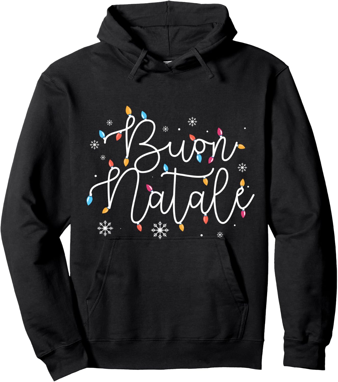 Funny Buon Natale Italy Pride Xmas Holiday Italian Christmas Hoodie - Hoodie | Black