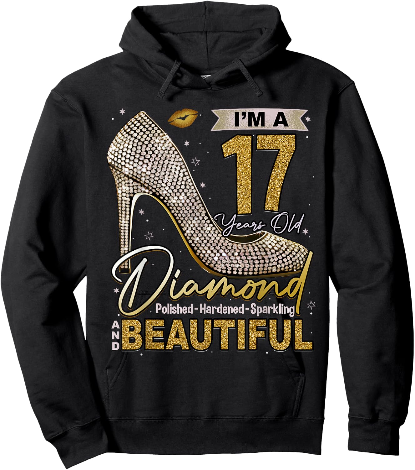 I'm A 17 Years Old Diamond, 17 and Fabulous Birthday Girls Hoodie - Hoodie | Black
