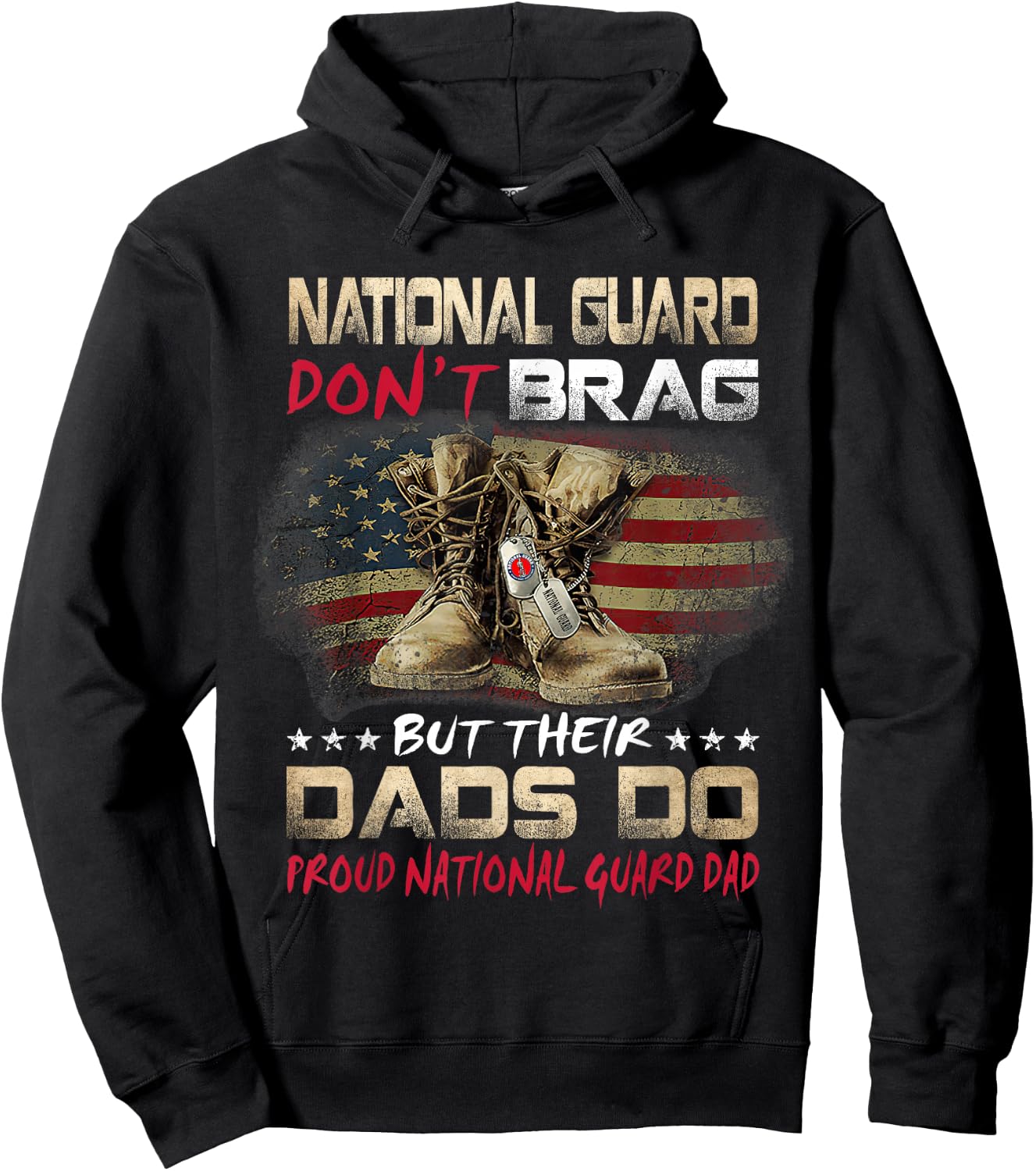 National Guard Graduation Proud National Guard Dad Hoodie - Hoodie | Black