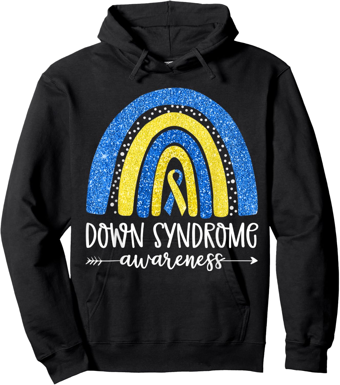 World Down Syndrome Awareness Month Rainbow National T21 Day Hoodie - Hoodie | Black