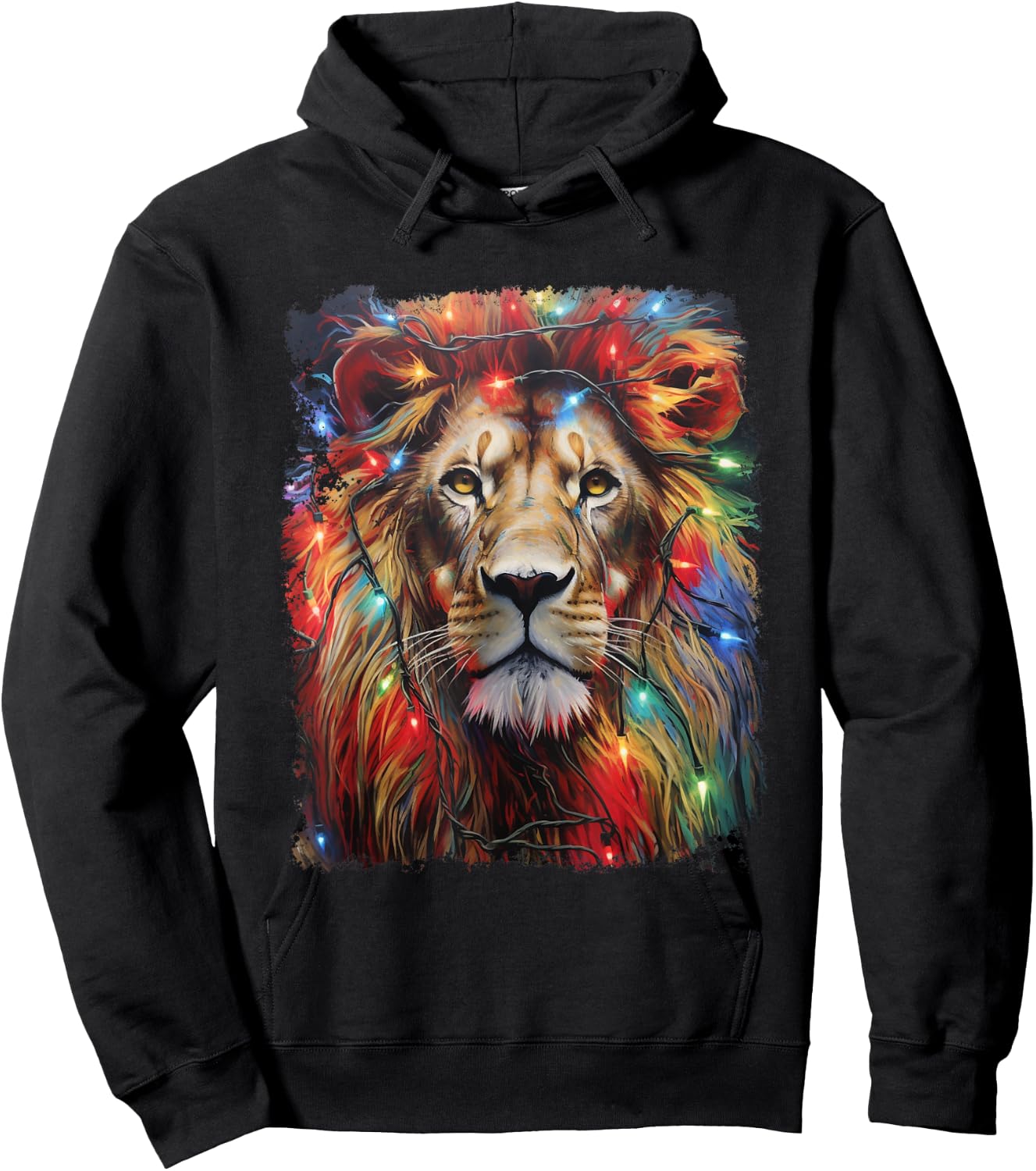 Christmas Lion Hoodie - Hoodie | Black