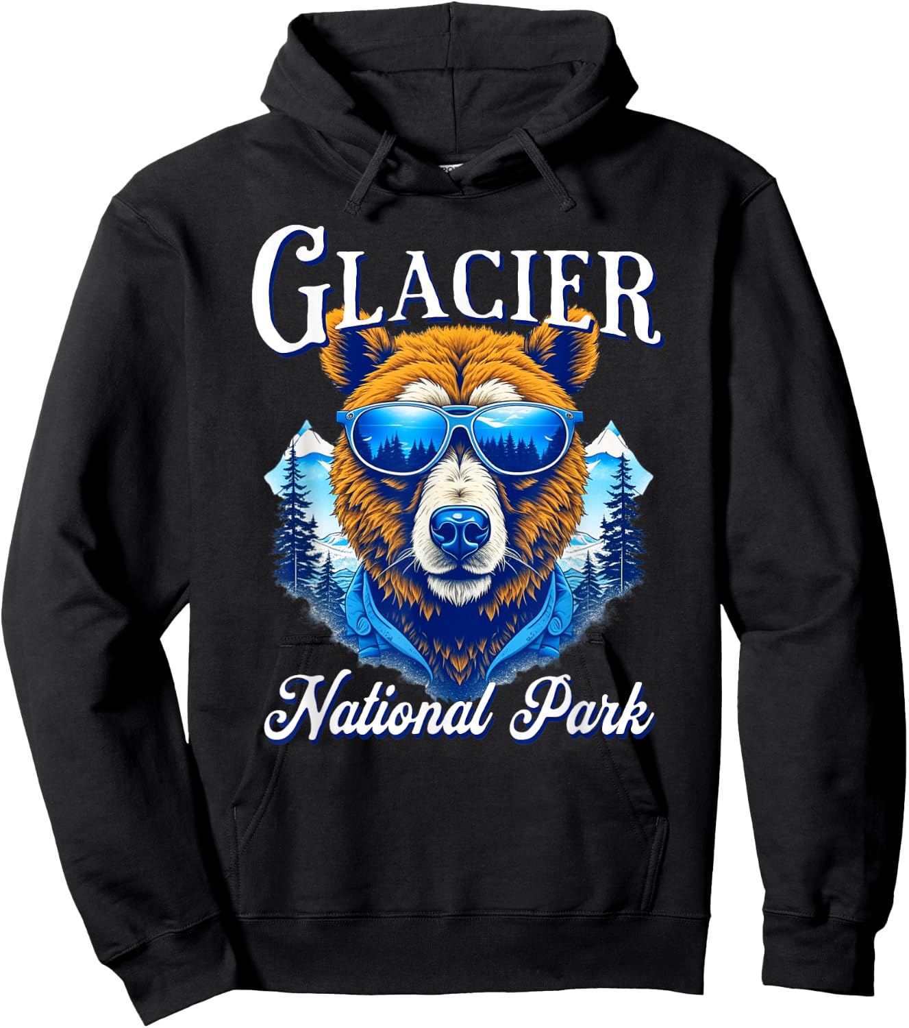 Glacier National Park Hoodie - Hoodie | Black