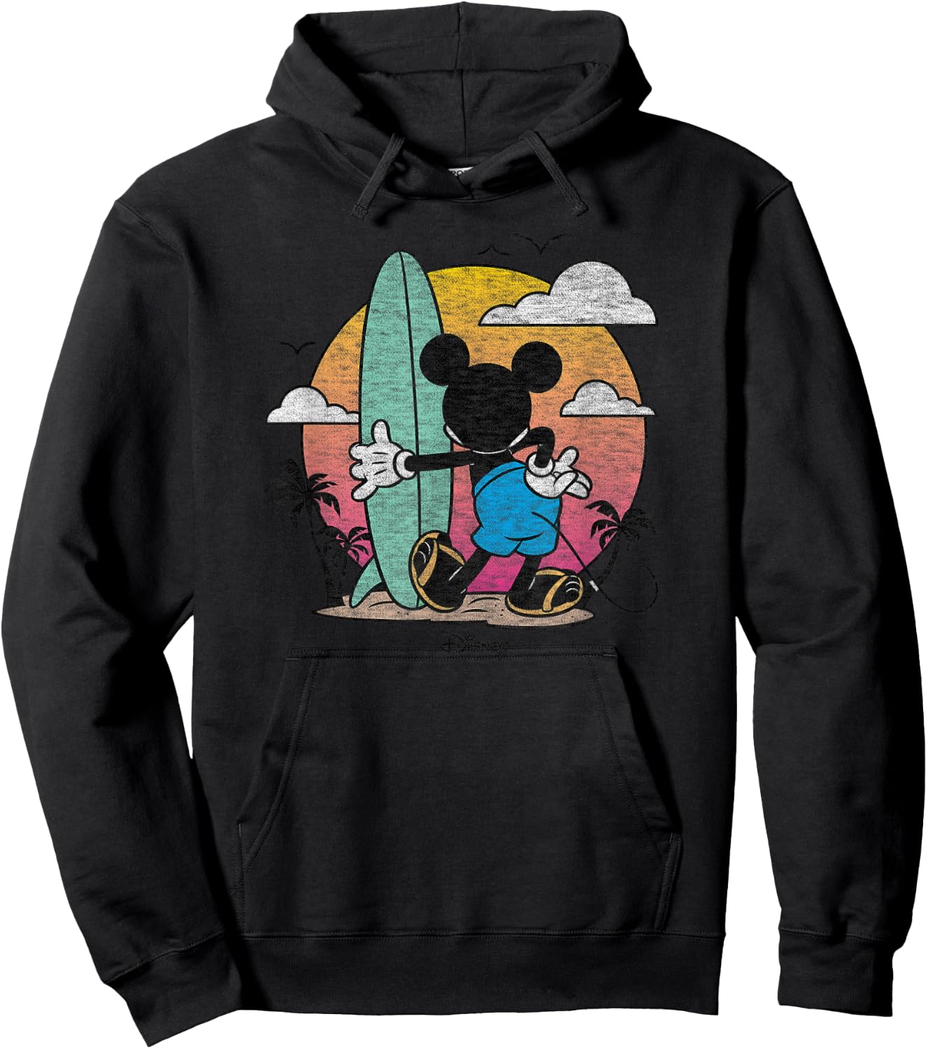 Disney - Mickey Surf Retro Hoodie - Hoodie | Black
