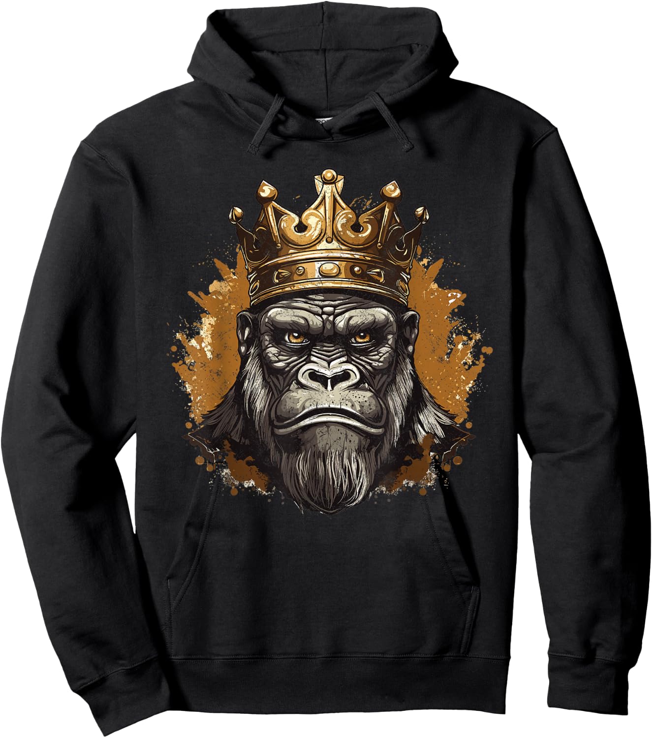 Silverback Gorilla King Hoodie - Hoodie | Black