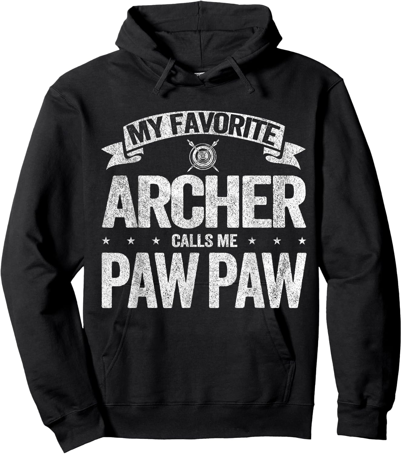 My Favorite Archer Calls Me Paw Paw Grandpa Father's Day Hoodie - Hoodie | Black