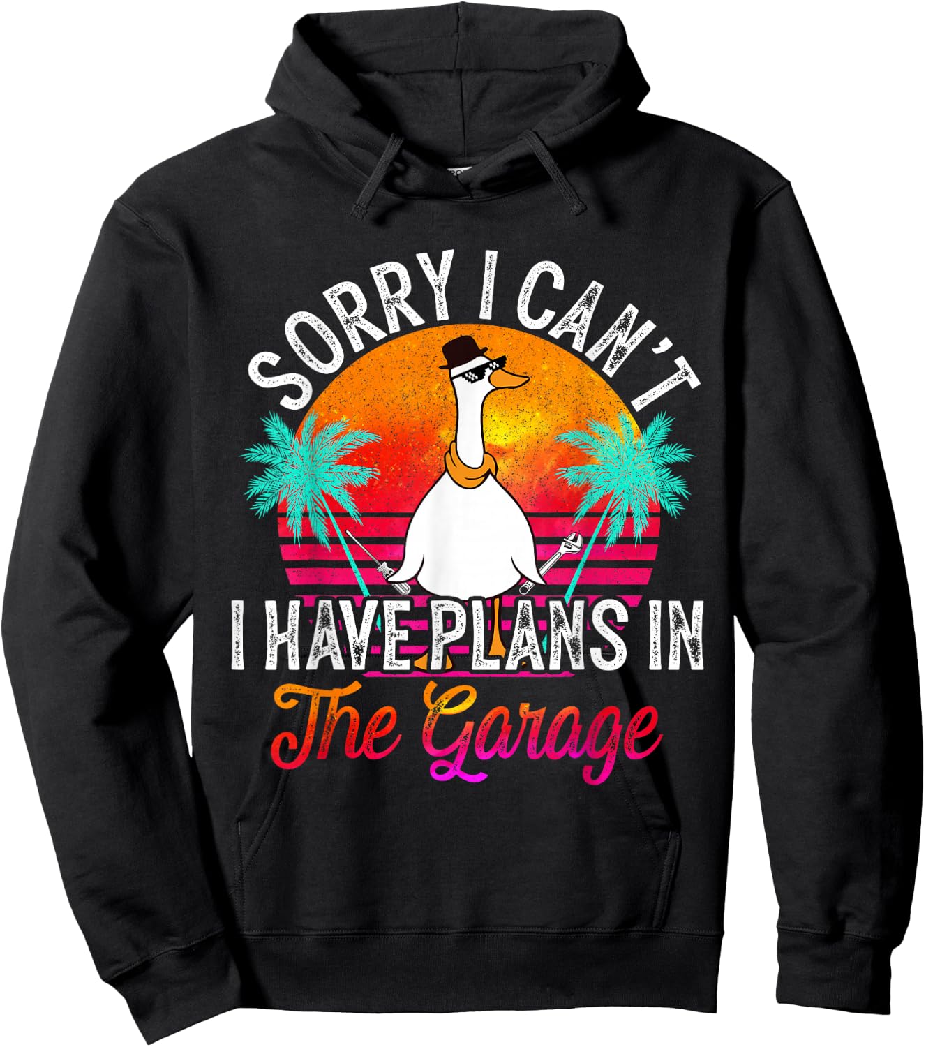I Cant I Have Plans In The Garage Fathers Day Car Mechanics Hoodie - Hoodie | Black