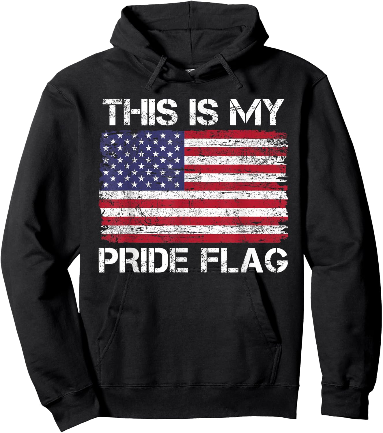 This is My Pride Flag USA American 4th of July Patriotic Hoodie - Hoodie | Black