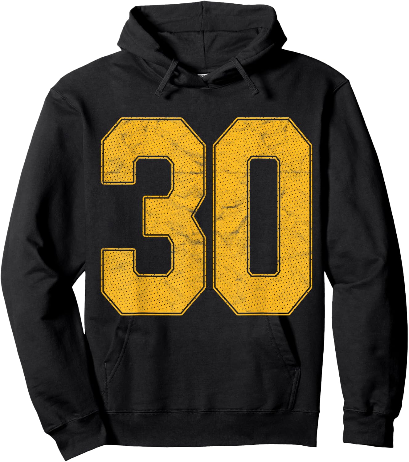 Number 30 Numbered Uniform Sports Team Jersey 30th Birthday Hoodie - Hoodie | Black