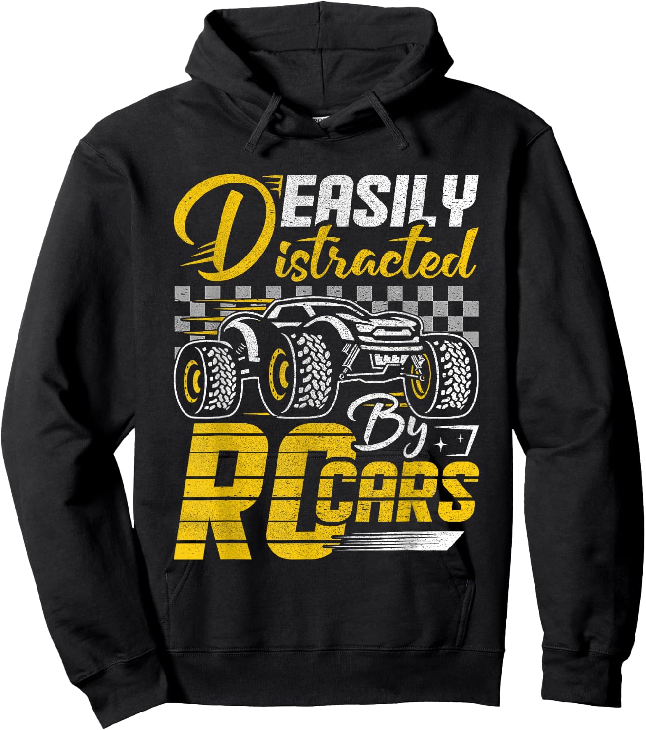 RC Car Race Fast Remote - Easily Distracted By RC Cars Hoodie - Hoodie | Black