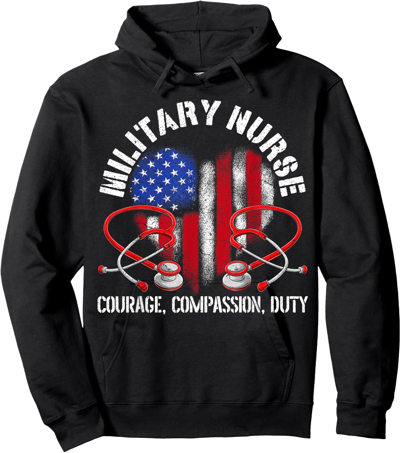 Military Nurse Registered Nurse Nursing Army Soldier Hoodie - Hoodie | Black