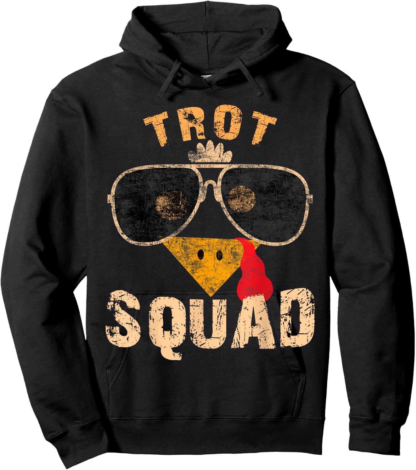 Thanksgiving Turkey Trot Squad 2025 Trot Race Women Men Kids Hoodie - Hoodie | Black