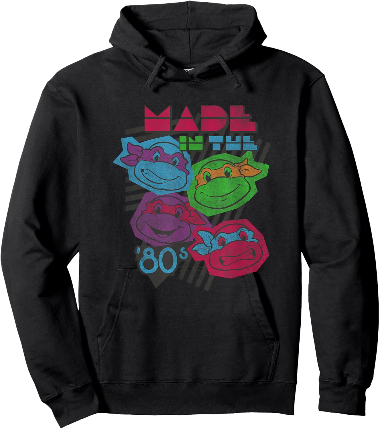 Teenage Mutant Ninja Turtles Retro Made in The 80's Group Hoodie - Hoodie | Black