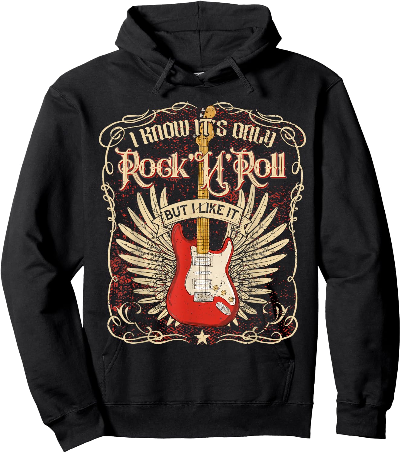 I Know It's Only Rock'n'Roll But I Like It, Rock Music Fan Hoodie - Hoodie | Black