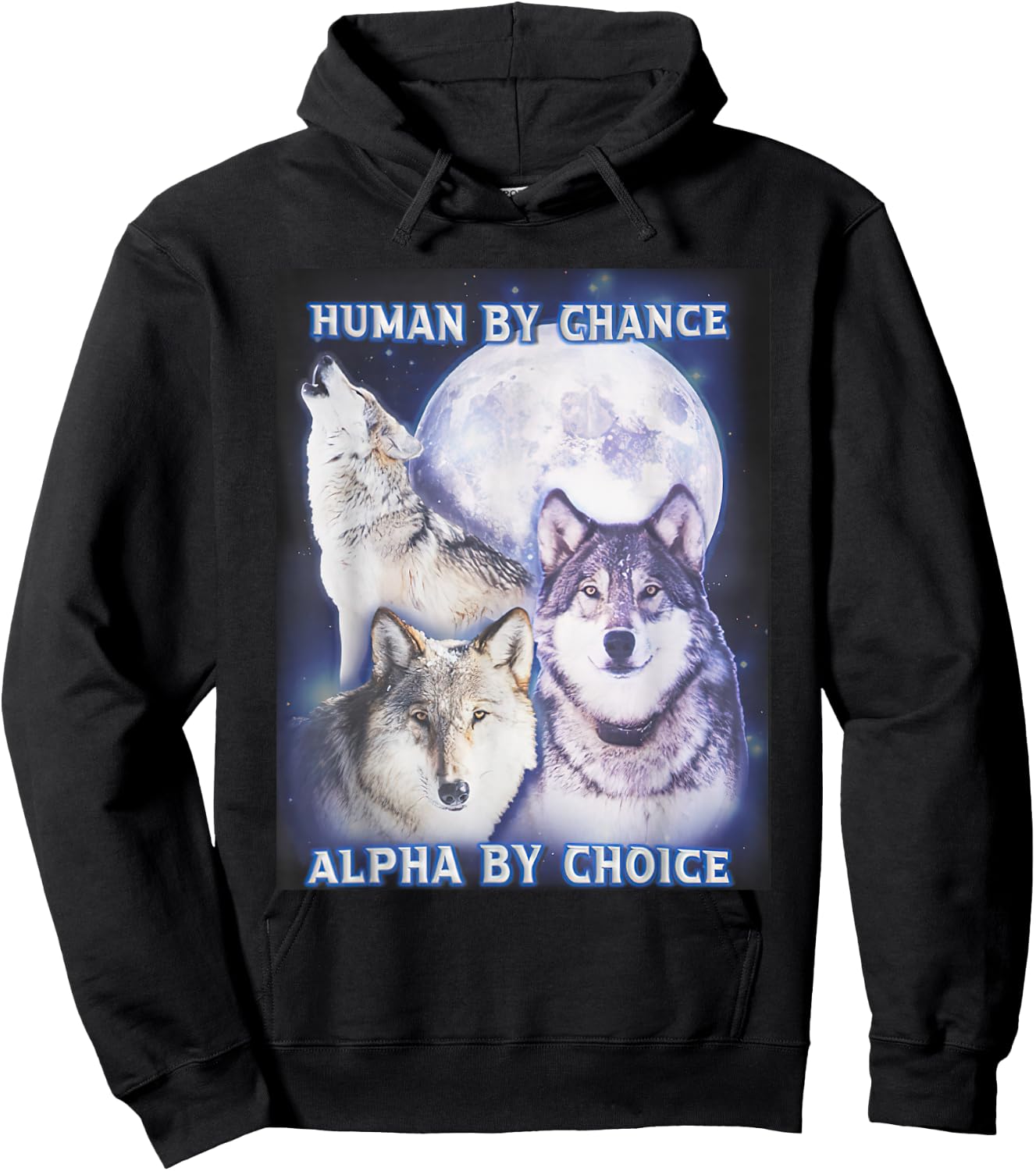 Human by Chance Alpha by Choice Alpha Wolf Women Hoodie - Hoodie | Black