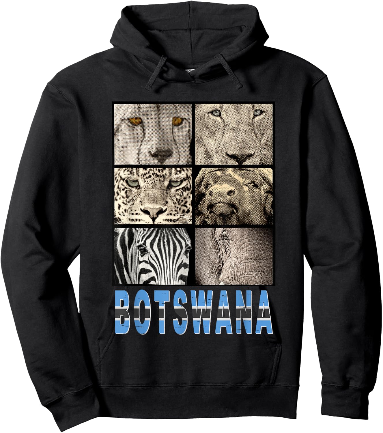 Love Botswana Love Wildlife for Botswana Wildlife Fans Hoodie - Hoodie | Black